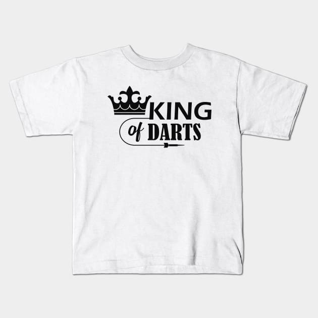 Dart - King of darts Kids T-Shirt by KC Happy Shop